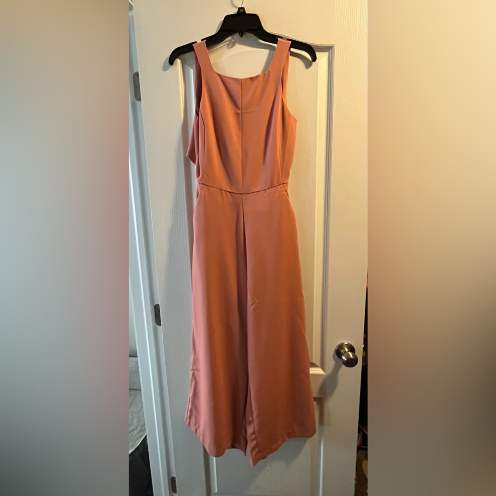 Wide leg pink jumper with open back size S